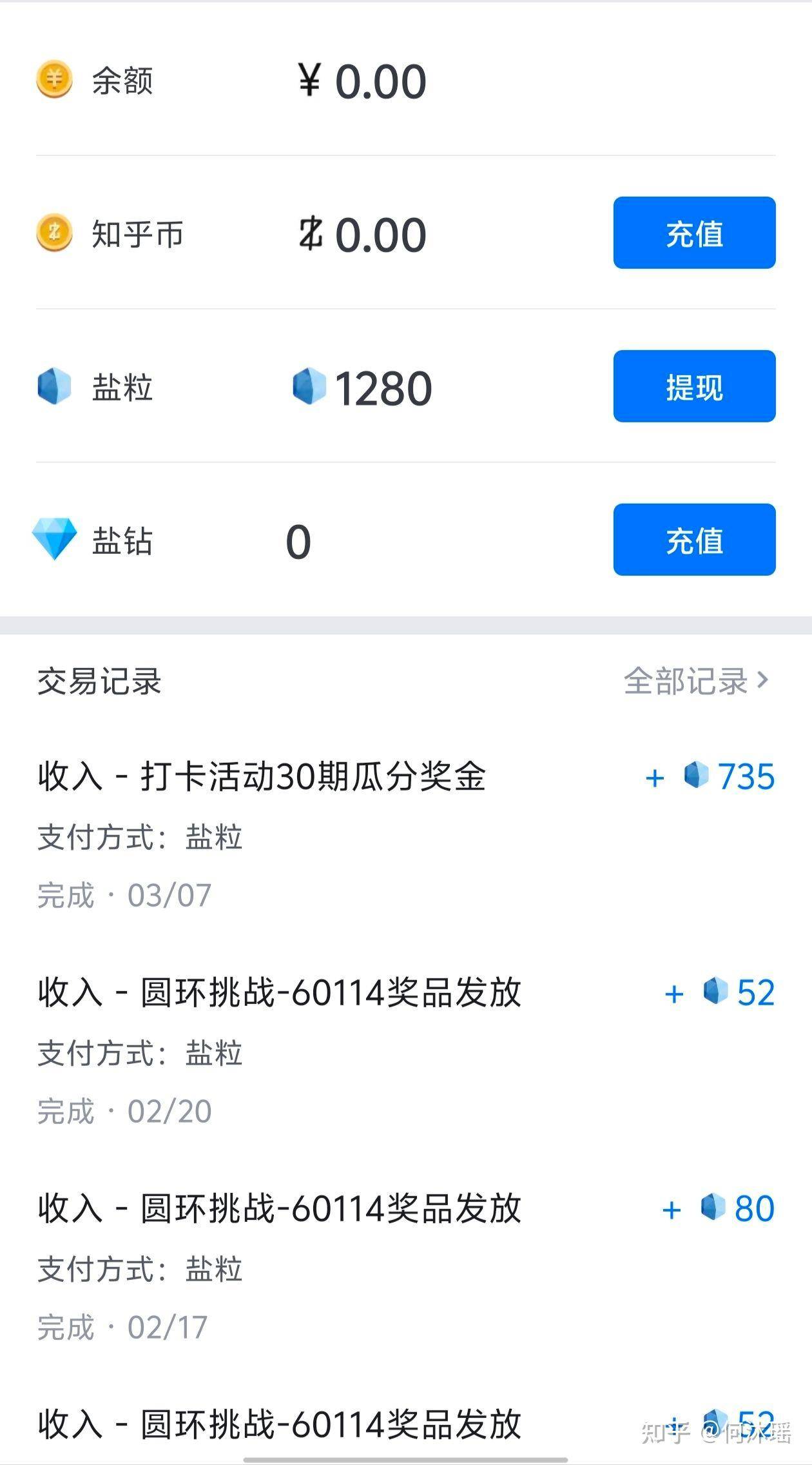 大家一个月能在知乎赚到多少盐粒？  第2张