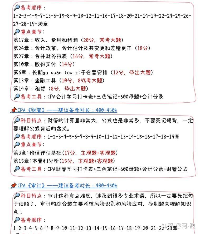 注册会计师考试（CPA）一年考几科比较合适，考试科目应该如何搭配？  第4张